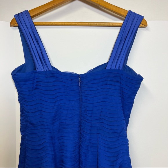 Tadashi Collection Royal Blue Silk Cocktail Dress SZ 12 - Picture 4 of 14